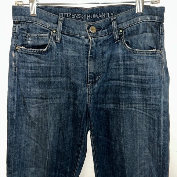 Citizens of Humanity Men’s Dark Wash Jeans – Classic Straight Fit Denim - Picture 2 of 8